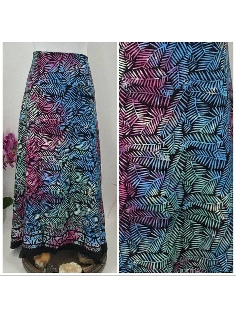 BATIK PALM PRINT SARONG Batik Hand Painted Rayon Handmade